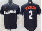 Baltimore Orioles #2 Gunnar Henderson Black City Cool Base Jersey