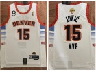 Denver Nuggets #15 Nikola Jokic White Champion MVP Jersey