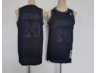 Los Angeles Lakers #24 Kobe Black With Black Number Throwback Jersey