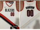 Nike Portland Trail Blazers #00 Scoot Henderson White Jersey