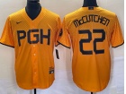 Pittsburgh Pirates #22 Andrew McCutchen Yellow City Cool Base Jersey