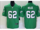 Philadelphia Eagles #62 Jason Kelce Apple Green Throwback Limited Jersey