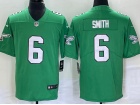 Philadelphia Eagles #6 DeVonta Smith Apple Green Throwback Limited Jersey