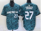 Los Angeles Angels #27 Mike Trout Green 2023 All Star Jerseys