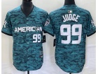 New York Yankees #99 Aaron Judge Blue 2023 All Star Jerseys