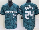 Seattle Mariners #24 Ken Griffey Jr Blue 2023 All Star Jerseys