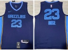 Memphis Grizzlies #23 Derrick Rose Dark Blue 2022-23 Jersey