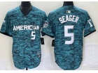 Texas Rangers #5 Corey Seager Green 2023 All Star Jerseys