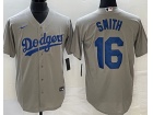 Los Angeles Dodgers #16 Will Smith Grey Cool Base Jersey