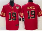 San Francisco 49ers #19 Deebo Samuel Red With Golden Name Limited Jersey