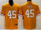 Tampa Bay Buccaneers #45 Devin White Orange Throwback Limited Jersey