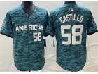 Seattle Mariners #58 Luis Castillo Green 2023 All Star Jerseys