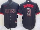 Nike Cincinnati Reds #9 Joe Burrow Black 2023 City Connect Jersey