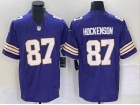 Minnesota Vikings #87 T.J. Hockenson Purple Throwback Limited Jersey