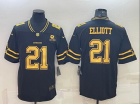 Dallas Cowboys #21 Ezekiel Elliott Black Golden 3rd Limited Jersey