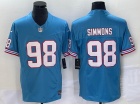 Tennessee Titans #98 Jeffery Simmons Baby Blue Throwback Vapor F.U.S.E. Limited Jersey