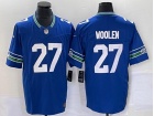 Seattle Seahawks #27 Tariq Woolen Blue Throwback Vapor F.U.S.E. Limited Jersey