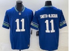 Seattle Seahawks #11 Jaxon Smith-Njigba Blue Throwback Vapor F.U.S.E. Limited Jersey