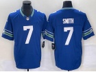 Seattle Seahawks #7 Geno Smith Blue Throwback Vapor F.U.S.E. Limited Jersey