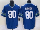 Seattle Seahawks #80 Steve Largent Blue Throwback Vapor F.U.S.E. Limited Jersey