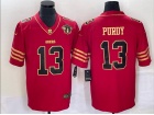 San Francisco 49ers #13 Brock Purdy Red With Golden Name Limited Jersey