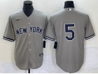 Nike New York Yankees #5 Grey Cool Base Jersey