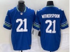 Seattle Seahawks #21 Devon Witherspoon Blue Throwback Vapor F.U.S.E. Limited Jersey