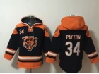 Chicago Bears #34 Walter Payton Navy Blue/Orange Hoodies