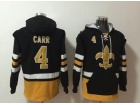 New Orleans Saints #4 Derek Carr Black Hoodies