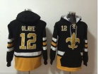 New Orleans Saints #12 Chris Olave Black Hoodies