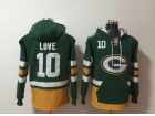 Green Bay Packers #10 Jordan Love Green Hoodie