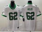 Philadelphia Eagles #62 Jason Kelce White Throwback Limited Jersey