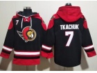 Ottawa Senators #7 Brady Tkachuk Black Hoodie