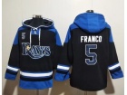 Tampa Bay Rays #5 Wander Franco Dark Blue Hoodie