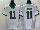 Philadelphia Eagles #11 Aj Brown White Throwback Limited Jersey