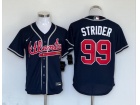 Atlanta Braves #99 Spencer Strider Navy Blue Cool Base Jersey