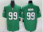 Philadelphia Eagles #99 Jerome Brown Green Throwback Limited Jersey