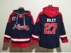 Atlanta Braves #27 Austin Riley Blue Hoodie