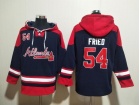 Atlanta Braves #54 Max Fried Blue Hoodie