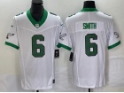 Philadelphia Eagles #6 DeVonta Smith White Throwback Limited Jersey