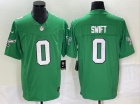 Philadelphia Eagles #0 D'Andre Swift Green Throwback Limited Jersey