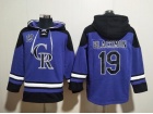 Colorado Rockies #19 Charlie Blackmon Purple Hoodie