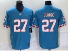 Tennessee Titans #27 Eddie George Baby Blue Throwback Vapor F.U.S.E. Limited Jersey