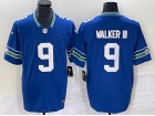 Seattle Seahawks #9 Kenneth Walker III Blue Throwback Vapor F.U.S.E. Limited Jersey