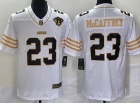 San Francisco 49ers #23 Christian Mccaffrey White Golden Limited Jersey