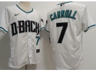 Arizona Diamondbacks #7 Corbin Carroll White With Green Number Flexbase Jersey