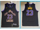 Los Angeles Lakers #23 Lebron James Black 23 Jersey