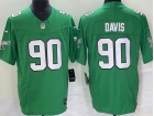 Philadelphia Eagles #90 Jordan Davis Kelly Green Throwback Jersey