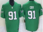 Philadelphia Eagles #91 Fletcher Cox Kelly Green Throwback Limited Jersey