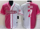 Dallas Cowboys #7 Trevon Diggs Pink White Spilt Baseball Jersey